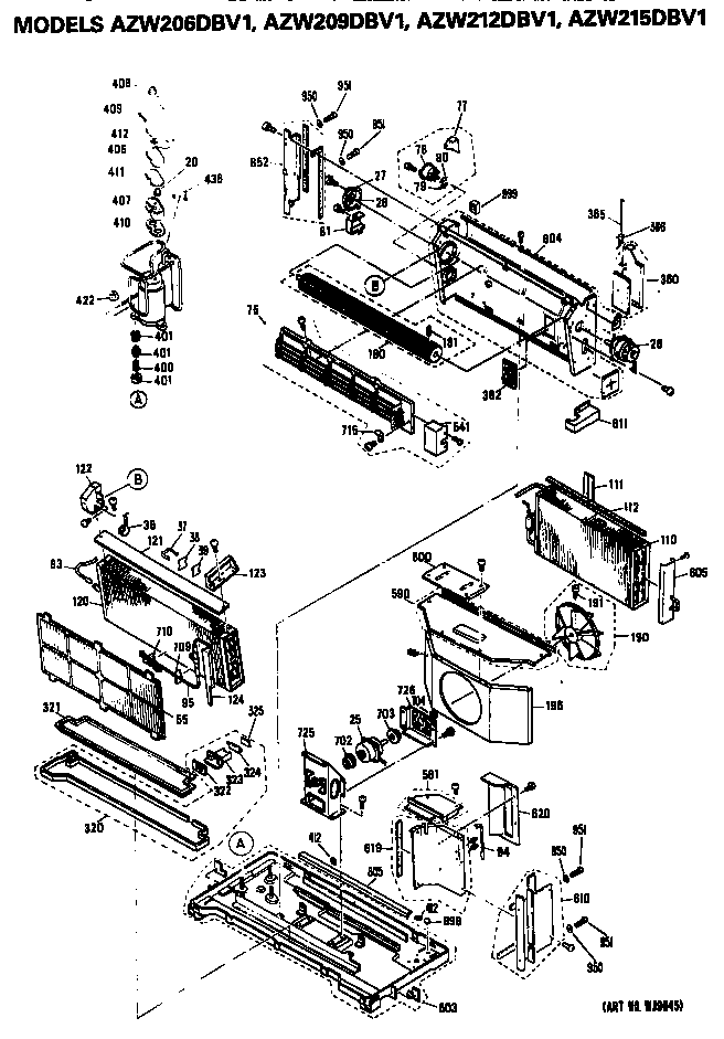 GE AZW206DBV1 chassis diagram