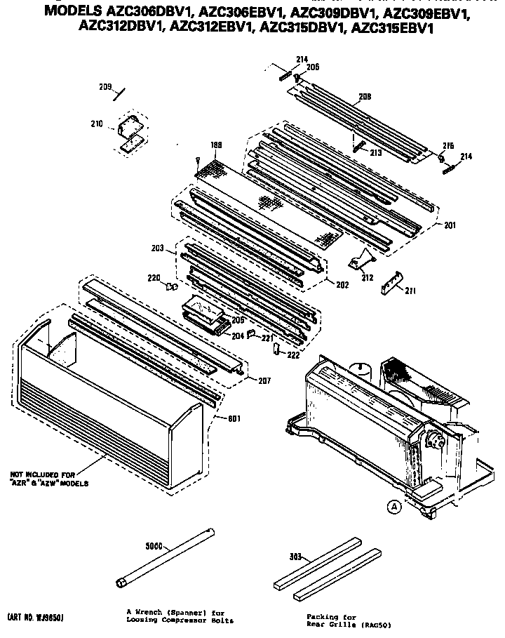 GE AZC315EBV1 grille diagram