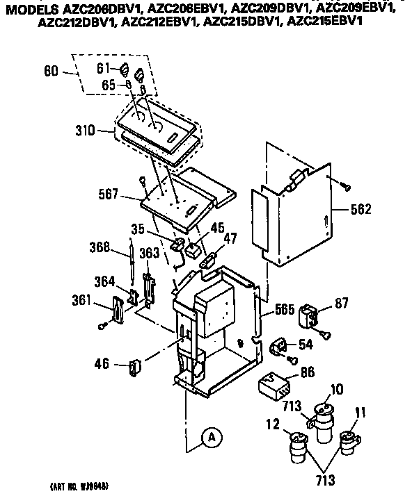 GE AZC215EBV1 control box diagram