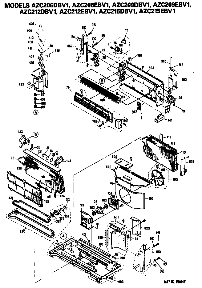 GE AZC215EBV1 chassis diagram