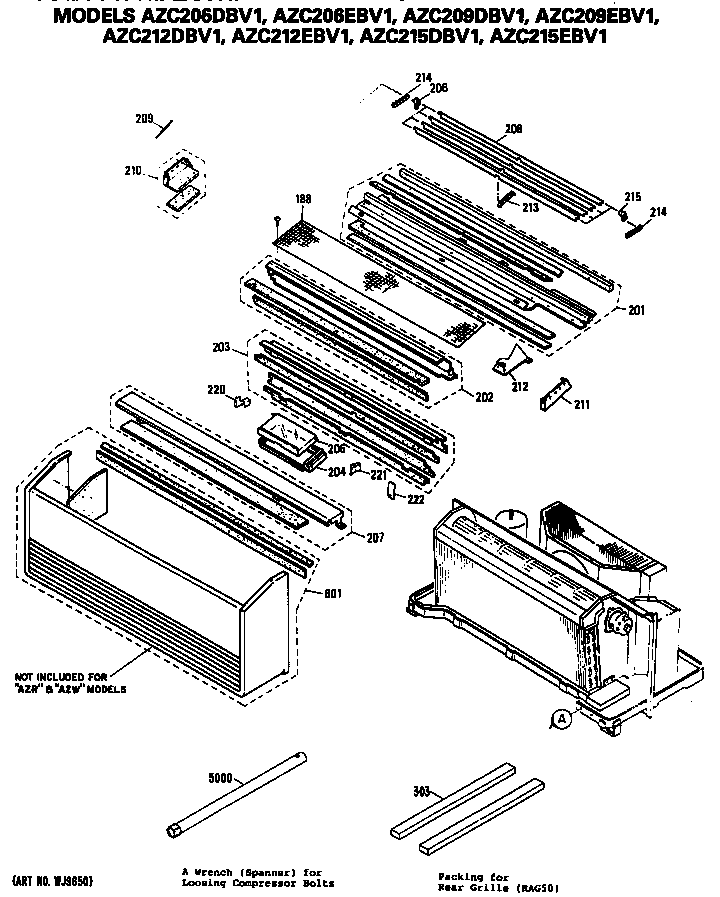 GE AZC215EBV1 grille diagram