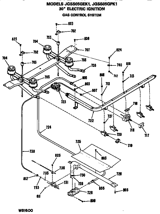 GE JGSS05GEK1 gas control system (i) diagram
