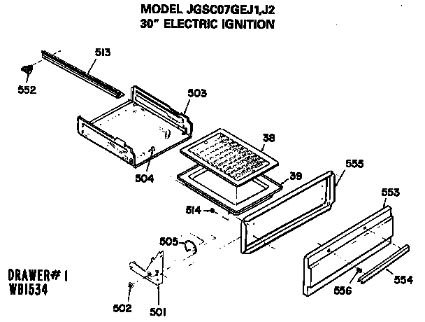 GE JGSC07GEJ1 broiler diagram