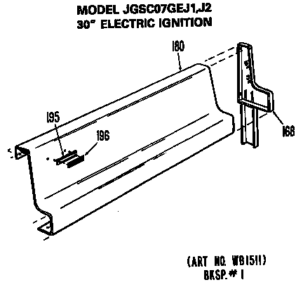 GE JGSC07GEJ1 backsplash diagram