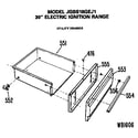 GE JGBS18GEJ1 utility drawer diagram