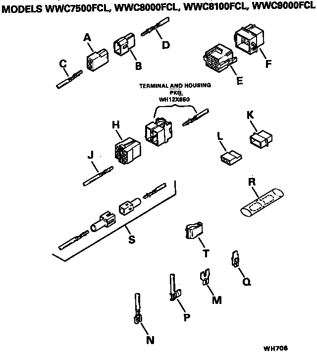 GE WWC7500FCL terminals diagram
