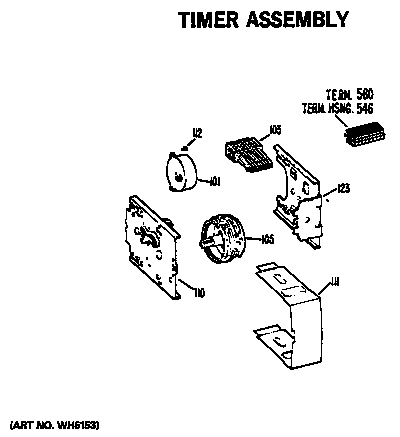 GE WWC7500FCL timer assembly diagram