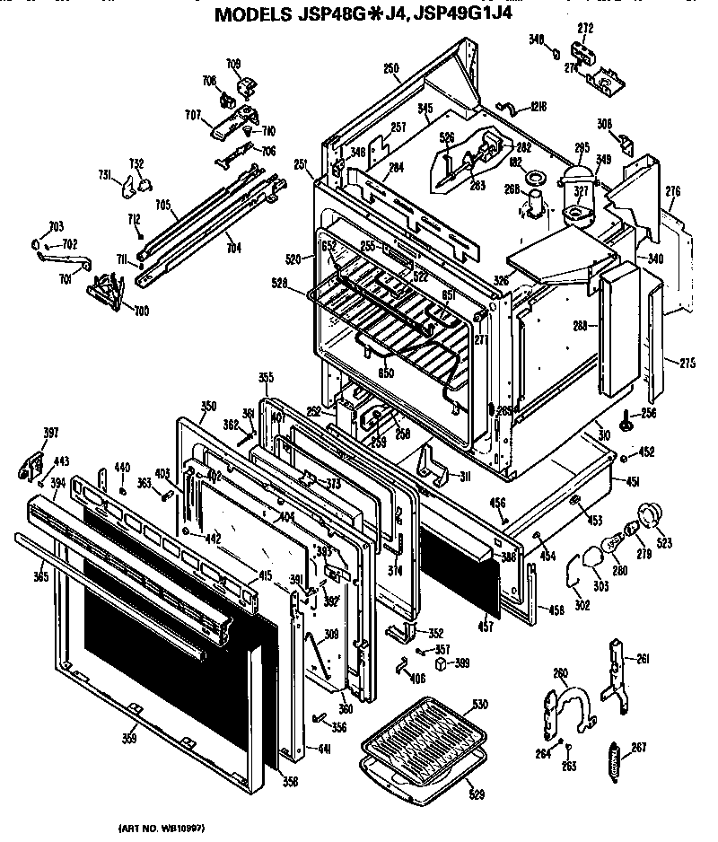 GE JSP48GJ4 main body diagram