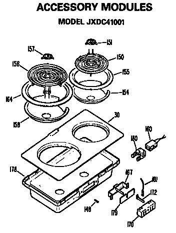 GE JP372B9K3 accessory modules diagram