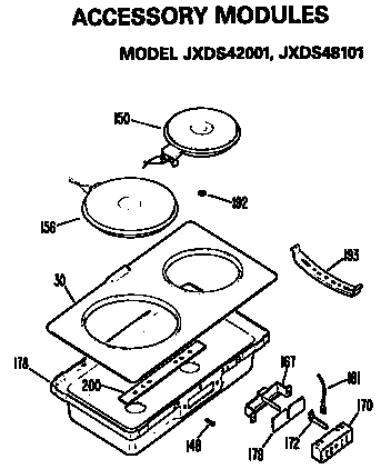 GE JP372B9K3 accessory modules diagram