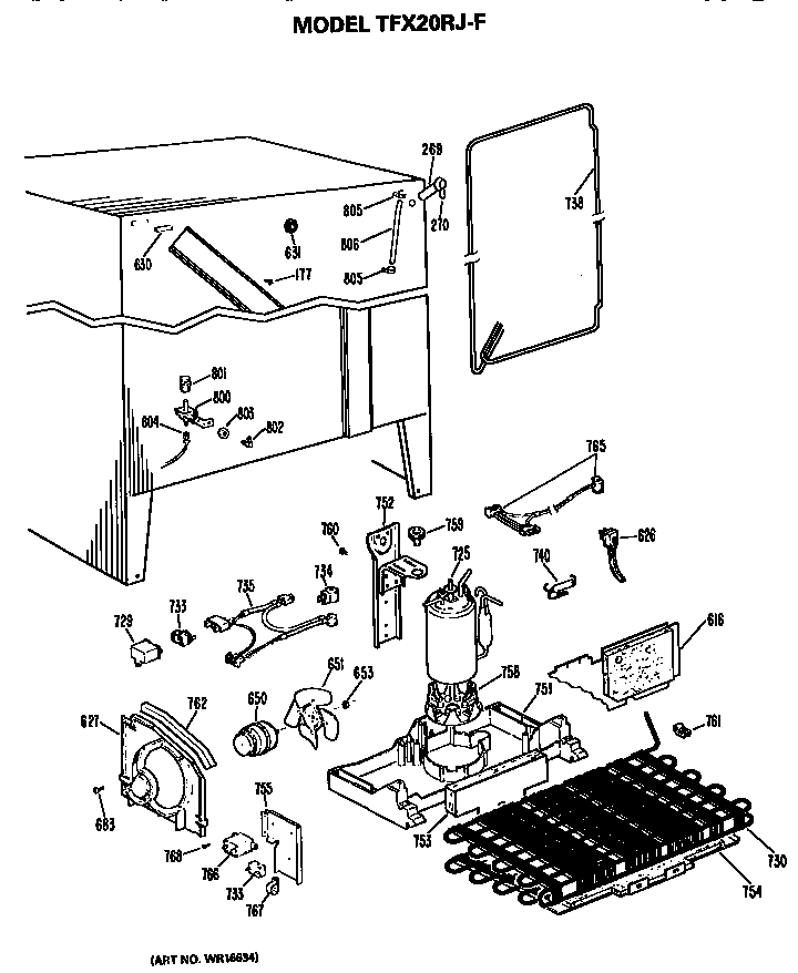 GE TFX20RJF unit parts diagram