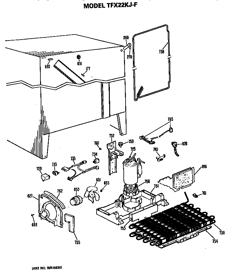 GE TFX22KJF unit parts diagram