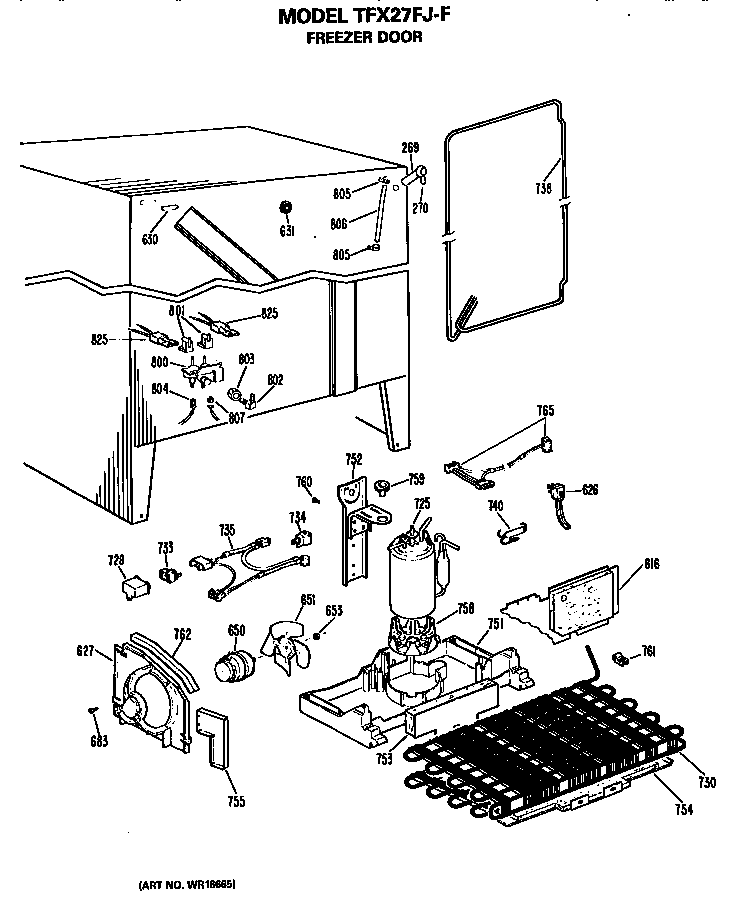 GE TFX27FJF unit parts diagram