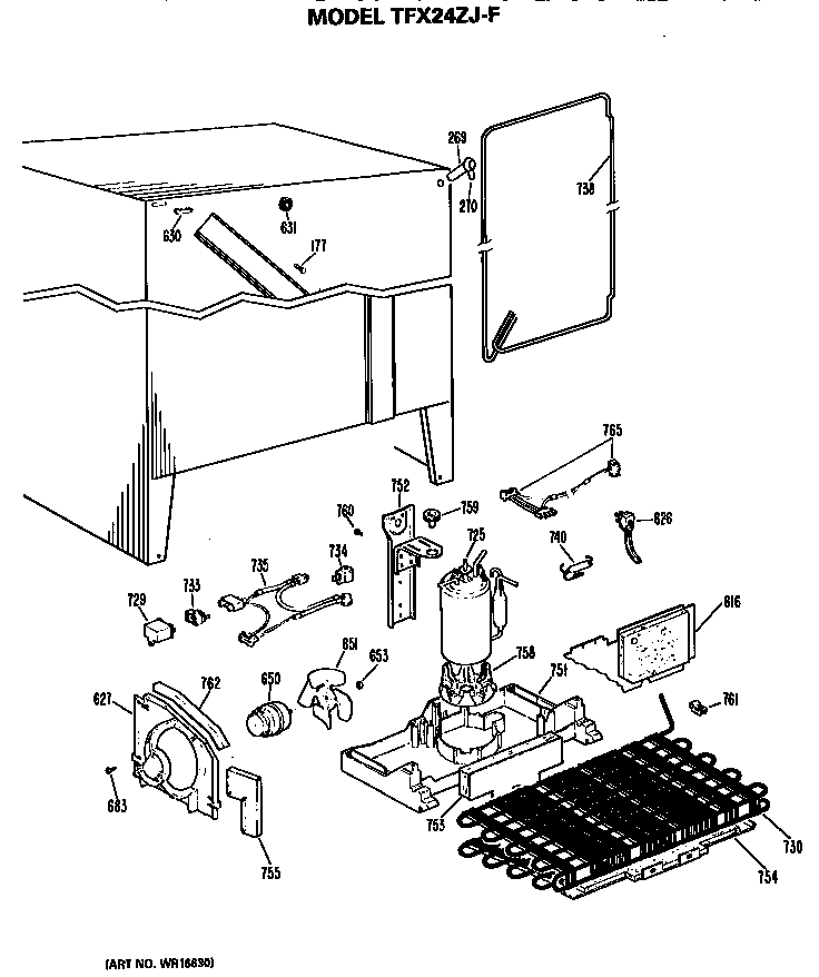 GE TFX24ZJF unit parts diagram