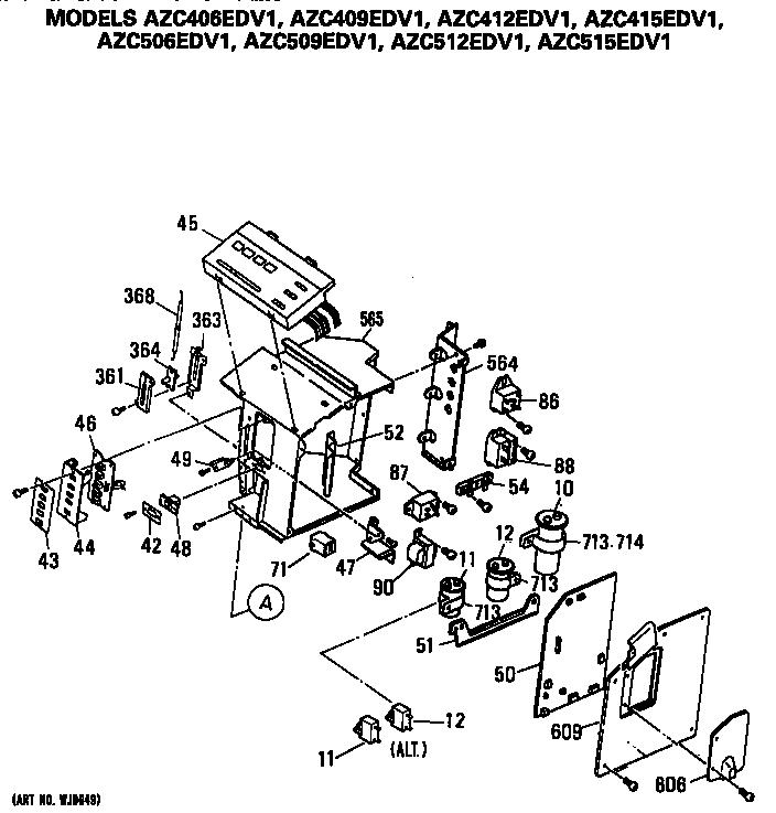 GE AZC415EDV1 control box diagram