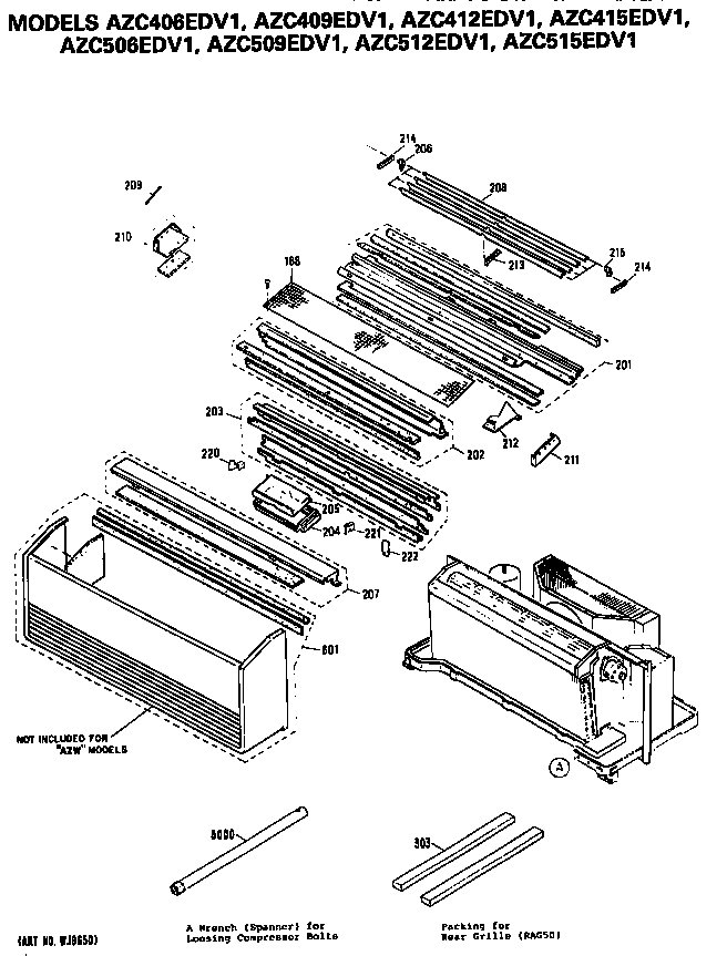 GE AZC415EDV1 grille diagram