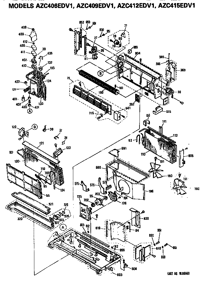 GE AZC415EDV1 chassis diagram