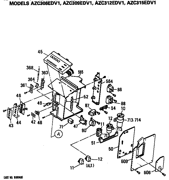 GE AZC315EDV1 control box diagram