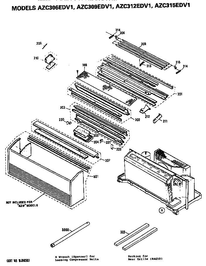 GE AZC315EDV1 grille diagram