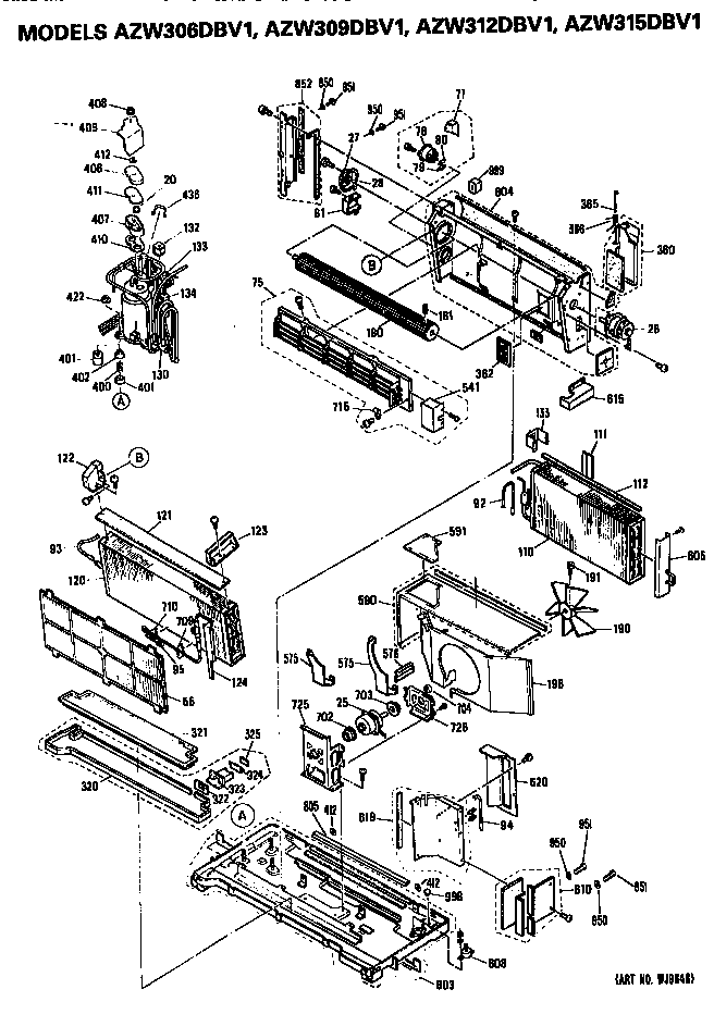GE AZW306DBV1 chassis diagram