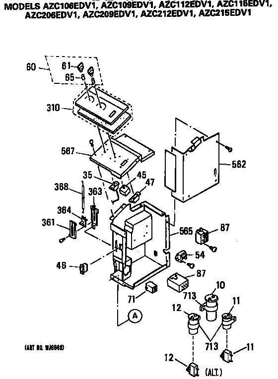 GE AZC212EDV1 control box diagram