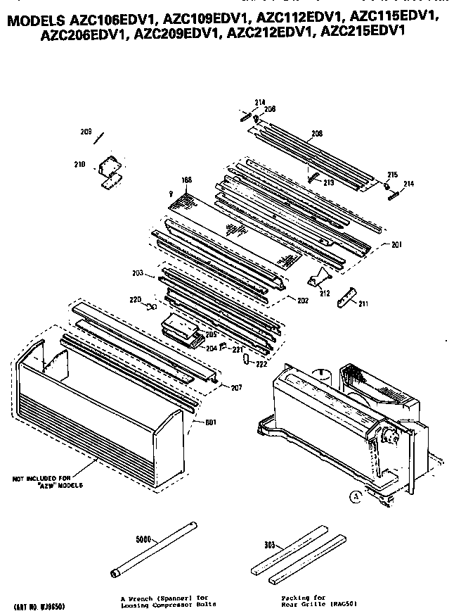 GE AZC212EDV1 grille diagram