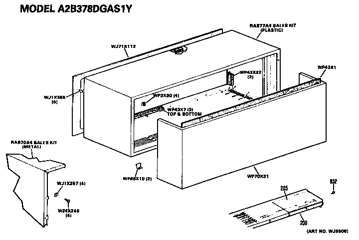 GE A2B378DGAS1Y cabinet (a2b378dgas1y) diagram
