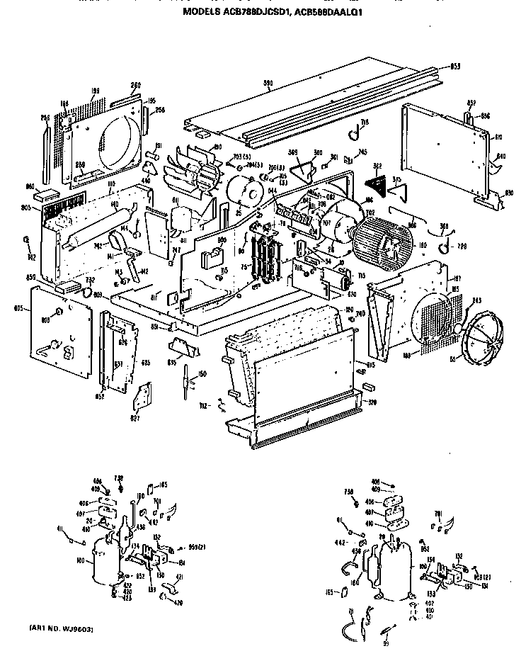 GE ACB568DAALQ1 replacement parts/comp.(acb788djsd1, acb588daalq1) diagram