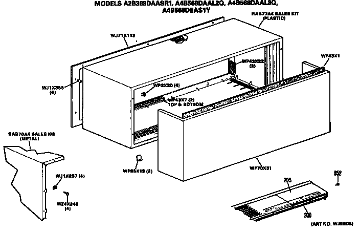 GE A4B568DAAL3Q cabinet diagram