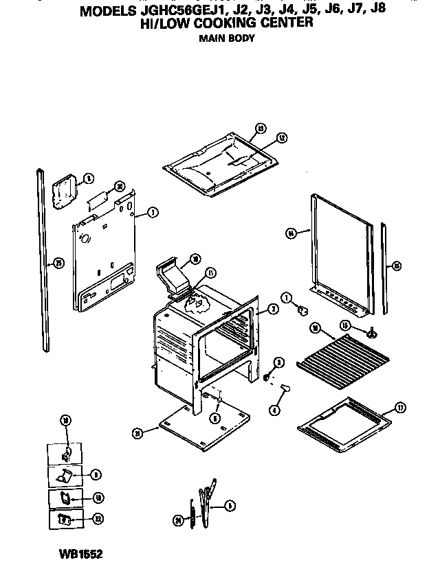 GE JGHC56GEJ3 main body diagram