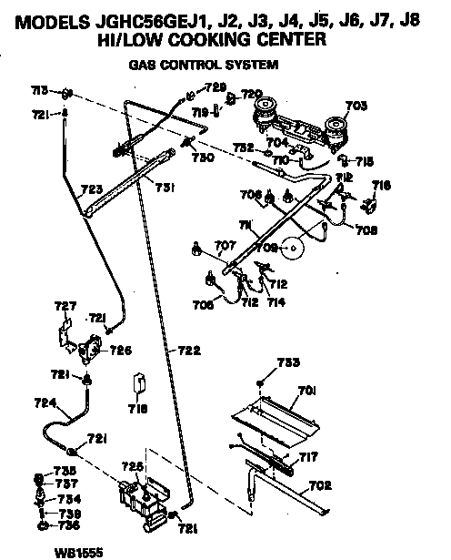 GE JGHC56GEJ3 gas control system diagram