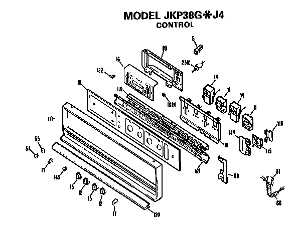GE JKP38GJ4 control diagram