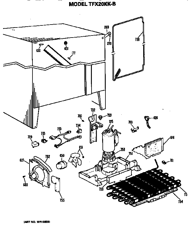 GE TFX20KKB unit parts diagram