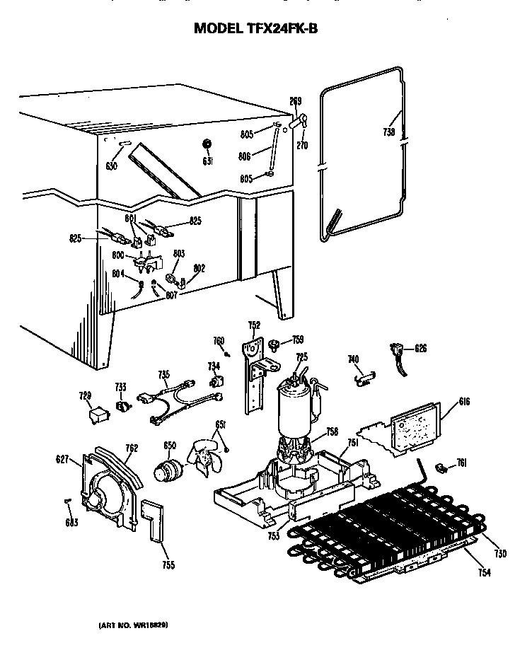 GE TFX24FKB unit parts diagram