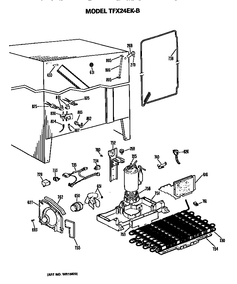 GE TFX24EKB unit parts diagram