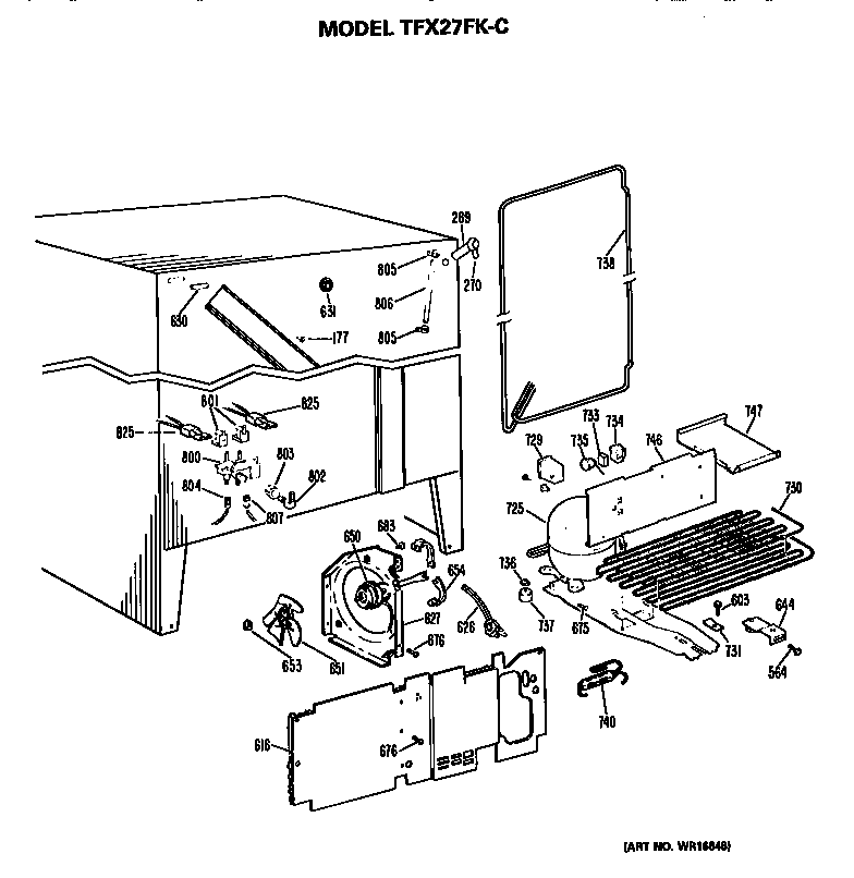 GE TFX27FKC unit parts diagram
