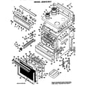 GE JB391G*K1 main body/cooktop/controls diagram