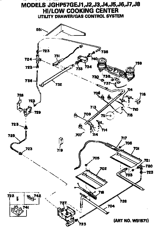 GE JGHP57GEJ2 gas control system diagram