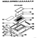 GE JGHP66GEJ6 upper oven door assembly diagram