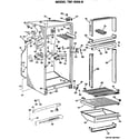 GE TBF16XKB cabinet parts diagram