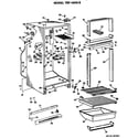 GE TBF14XKBR cabinet parts diagram