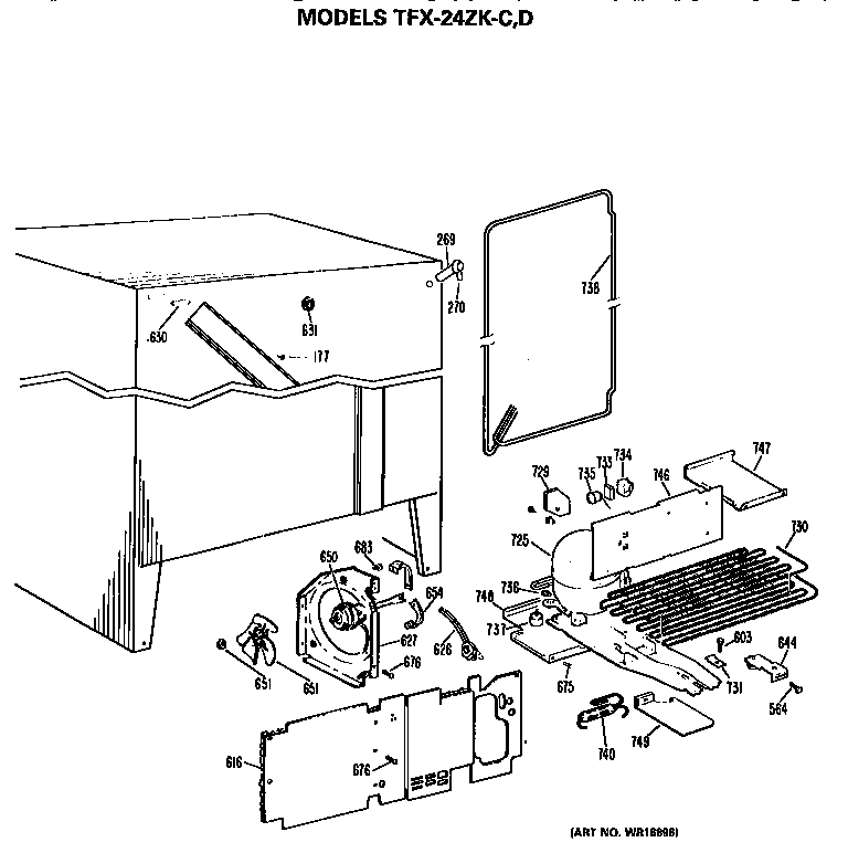 GE TFX24ZKD unit parts diagram