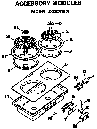 GE JP672B9K5 accessory modules diagram