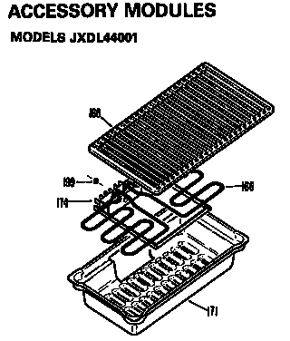 GE JP672B9K5 accessory modules diagram