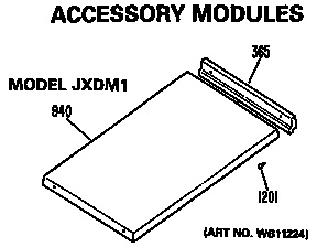 GE JP672B9K5 accessory modules diagram