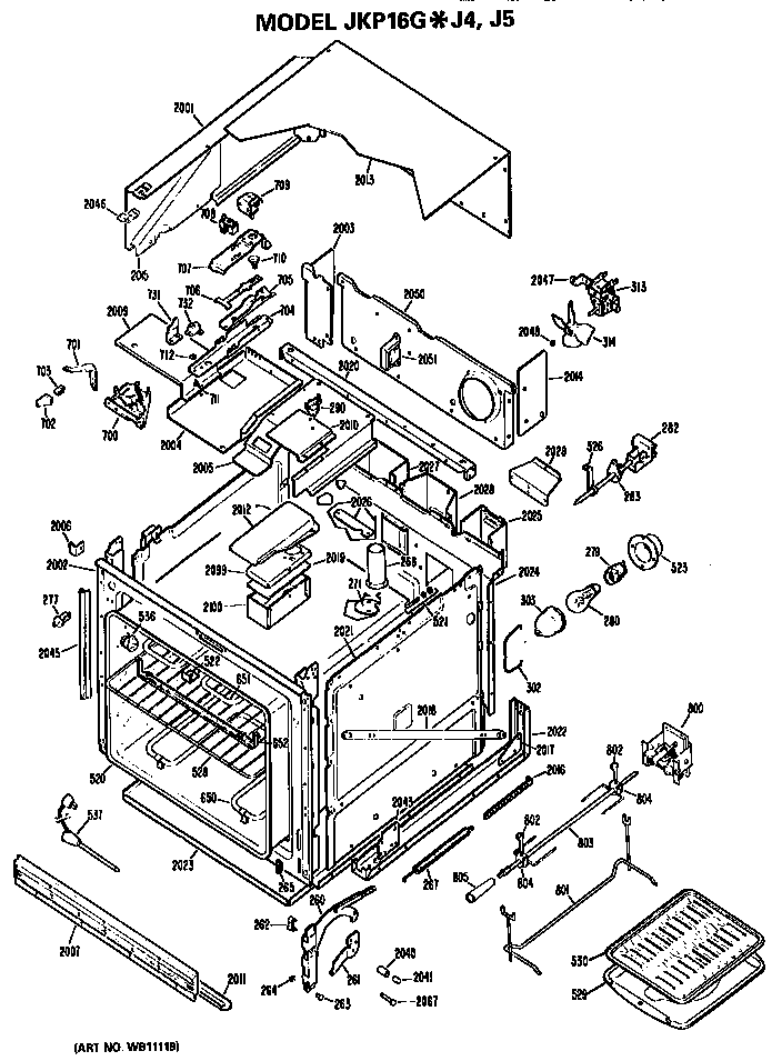 GE JKP16GJ4 oven diagram