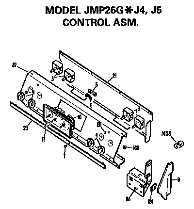 GE JMP26GJ4 control assembly diagram