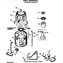 GE WWA8700LAL tub, basket and agitator diagram