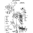 GE WWA8700LAL cabinet and suspension diagram