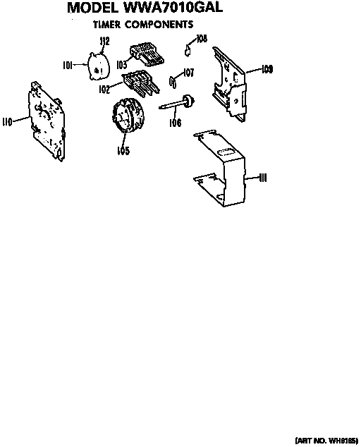 GE WWA7010GAL timer diagram